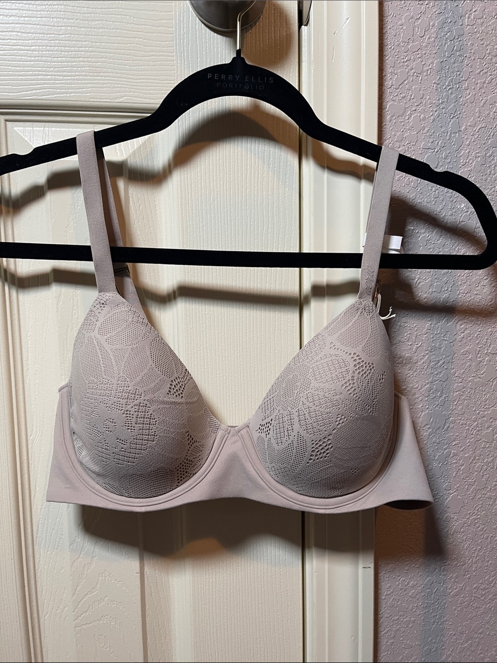 aerie Lace-Overlay Underwire Bra - Light  taupe